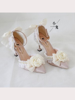 Camellia Lolita High Heels Shoes (LG57)